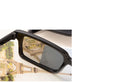 Óculos retrovisor anti-rastreamento masculino feminino vintage preto quadrado tons reflexivos ver atrás da espião óculos de sol com espelho no lado