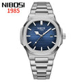 Nibosi relógios masculinos de luxo à prova dwaterproof água luminosa data relógios esportes quadrado relógio masculino casual relógio de pulso quartzo masculino