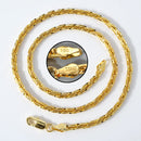 Largura 4mm italiano 750 luxo 18k banhado a ouro texturizado dubai colar diy jóias simples masculino feminino festa