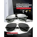 Óculos de Sol Fotocromático Polarizado Masculino, Alumínio Superior, Magnésio, Quadrado, Óculos de Sol de Segurança, 1Pc