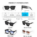 Óculos de Sol Luxuosos Ruiao Retro Black Millionaire Shades 2026 para Homens, Designer de Marca Famosa, Óculos de Sol Quadrados para Homens e Mulheres