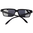Óculos retrovisor anti-rastreamento masculino feminino vintage preto quadrado tons reflexivos ver atrás da espião óculos de sol com espelho no lado