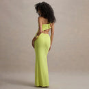 Vestido Longo Feminino Elegante para Festa e Baile, Sensual, de Verão, com Um Ombro Só, Estilo Irregular e Justo ao Corpo, Estilo Estrangeiro