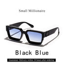 Óculos de Sol Luxuosos Ruiao Retro Black Millionaire Shades 2026 para Homens, Designer de Marca Famosa, Óculos de Sol Quadrados para Homens e Mulheres