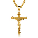 Colar de cruz premium para mulheres banhado a ouro 18k corrente com pingente de cruz de ouro da moda para meninas colar de crucifixo para mulheres e meninas