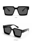 Óculos de Sol Luxuosos Ruiao Retro Black Millionaire Shades 2026 para Homens, Designer de Marca Famosa, Óculos de Sol Quadrados para Homens e Mulheres