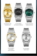Homem relógio de quartzo luxo à prova dwaterproof água luminosa data semana aço inoxidável relógio masculino relógios masculino reloj hombre