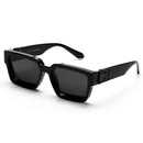 Óculos de Sol Luxuosos Ruiao Retro Black Millionaire Shades 2026 para Homens, Designer de Marca Famosa, Óculos de Sol Quadrados para Homens e Mulheres
