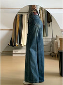Calça Jeans Feminina Forrada com Fleece, Cintura Alta, Perna Larga, Modelo Flare, Grossa, Outono Inverno, Novo Estilo, Tamanhos Grandes, Confortável, Corte Reto