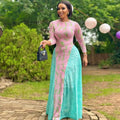 Sexy carta impressão transparente malha sheer vestido 2025 nova moda outono inverno elegante manga longa clube festa vestidos longos