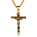 Colar de cruz premium para mulheres banhado a ouro 18k corrente com pingente de cruz de ouro da moda para meninas colar de crucifixo para mulheres e meninas