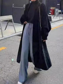 Cardigã feminino grosso e quente para outono e inverno, estilo casual, em imitação pura de lã de vison, tricotado.