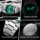 Homem relógio de quartzo luxo à prova dwaterproof água luminosa data semana aço inoxidável relógio masculino relógios masculino reloj hombre
