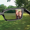 Óculos retrovisor anti-rastreamento masculino feminino vintage preto quadrado tons reflexivos ver atrás da espião óculos de sol com espelho no lado