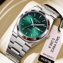 Homem relógio de quartzo luxo à prova dwaterproof água luminosa data semana aço inoxidável relógio masculino relógios masculino reloj hombre