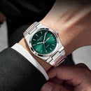 Homem relógio de quartzo luxo à prova dwaterproof água luminosa data semana aço inoxidável relógio masculino relógios masculino reloj hombre