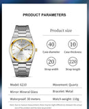 Homem relógio de quartzo luxo à prova dwaterproof água luminosa data semana aço inoxidável relógio masculino relógios masculino reloj hombre