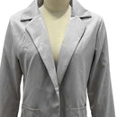 Jaqueta Elegante 2026: Blazer Feminino Casual Britânico Profissional Sem Botões com Gola e Bolso Simples