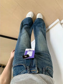 Calça Jeans Feminina Forrada com Fleece, Cintura Alta, Perna Larga, Modelo Flare, Grossa, Outono Inverno, Novo Estilo, Tamanhos Grandes, Confortável, Corte Reto