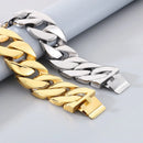 Hip hop 43mm cor dourada cubana corrente gargantilha para mulheres 316l aço inoxidável colar pesado masculino encantos robusto na moda jóias presente