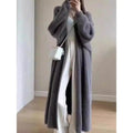 Cardigã feminino grosso e quente para outono e inverno, estilo casual, em imitação pura de lã de vison, tricotado.