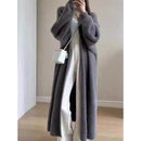 Cardigã feminino grosso e quente para outono e inverno, estilo casual, em imitação pura de lã de vison, tricotado.