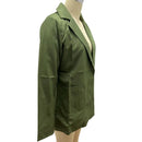 Jaqueta Elegante 2026: Blazer Feminino Casual Britânico Profissional Sem Botões com Gola e Bolso Simples