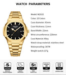 Nibosi relógios masculinos de luxo à prova dwaterproof água luminosa data relógios esportes quadrado relógio masculino casual relógio de pulso quartzo masculino