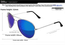 Óculos de Sol Premium 3026 Unissex Estilo Aviador em Metal