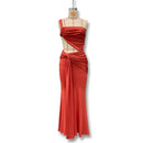 Vestido Longo Feminino Elegante para Festa e Baile, Sensual, de Verão, com Um Ombro Só, Estilo Irregular e Justo ao Corpo, Estilo Estrangeiro
