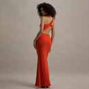 Vestido Longo Feminino Elegante para Festa e Baile, Sensual, de Verão, com Um Ombro Só, Estilo Irregular e Justo ao Corpo, Estilo Estrangeiro