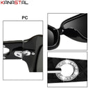 Óculos de sol polarizados femininos uv400 anti reflexo masculino óculos de sol polígono quadro praia viagem moda pc sombra eyewear
