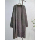 Cardigã feminino grosso e quente para outono e inverno, estilo casual, em imitação pura de lã de vison, tricotado.