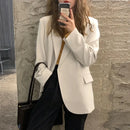 Jaqueta Casual Feminina Coreana Nova, Blazer de Moda para Primavera e Outono, Casaco de Alta Qualidade em Cores Sólidas para Mulheres