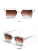 Óculos de Sol Luxuosos Ruiao Retro Black Millionaire Shades 2026 para Homens, Designer de Marca Famosa, Óculos de Sol Quadrados para Homens e Mulheres