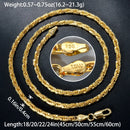 Largura 4mm italiano 750 luxo 18k banhado a ouro texturizado dubai colar diy jóias simples masculino feminino festa