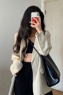 Jaqueta Casual Feminina Coreana Nova, Blazer de Moda para Primavera e Outono, Casaco de Alta Qualidade em Cores Sólidas para Mulheres