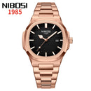 Nibosi relógios masculinos de luxo à prova dwaterproof água luminosa data relógios esportes quadrado relógio masculino casual relógio de pulso quartzo masculino