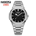 Nibosi relógios masculinos de luxo à prova dwaterproof água luminosa data relógios esportes quadrado relógio masculino casual relógio de pulso quartzo masculino