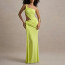 Vestido Longo Feminino Elegante para Festa e Baile, Sensual, de Verão, com Um Ombro Só, Estilo Irregular e Justo ao Corpo, Estilo Estrangeiro