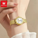 Olevs 5643 mulher relógio superior fino relógio de quartzo feminino espelho de alta dureza 30m à prova dwaterproof água senhoras relógio de pulso