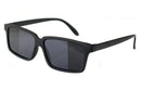 Óculos retrovisor anti-rastreamento masculino feminino vintage preto quadrado tons reflexivos ver atrás da espião óculos de sol com espelho no lado