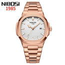 Nibosi relógios masculinos de luxo à prova dwaterproof água luminosa data relógios esportes quadrado relógio masculino casual relógio de pulso quartzo masculino