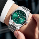 Homem relógio de quartzo luxo à prova dwaterproof água luminosa data semana aço inoxidável relógio masculino relógios masculino reloj hombre