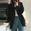 Jaqueta Casual Feminina Coreana Nova, Blazer de Moda para Primavera e Outono, Casaco de Alta Qualidade em Cores Sólidas para Mulheres