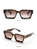 Óculos de Sol Luxuosos Ruiao Retro Black Millionaire Shades 2026 para Homens, Designer de Marca Famosa, Óculos de Sol Quadrados para Homens e Mulheres
