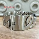 Hip hop 43mm cor dourada cubana corrente gargantilha para mulheres 316l aço inoxidável colar pesado masculino encantos robusto na moda jóias presente