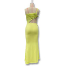 Vestido Longo Feminino Elegante para Festa e Baile, Sensual, de Verão, com Um Ombro Só, Estilo Irregular e Justo ao Corpo, Estilo Estrangeiro