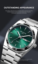 Homem relógio de quartzo luxo à prova dwaterproof água luminosa data semana aço inoxidável relógio masculino relógios masculino reloj hombre