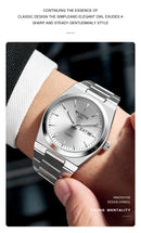 Homem relógio de quartzo luxo à prova dwaterproof água luminosa data semana aço inoxidável relógio masculino relógios masculino reloj hombre